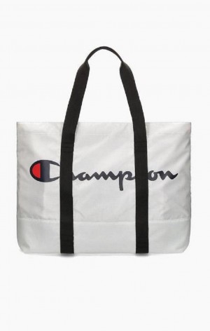 Champion 1919 Script Logo Tote Bag Tasker Dame Hvide | 4057-UIMQJ