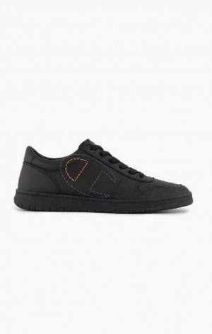 Champion 919 Low Logo Outline Trainers Sportssko Herre Sort | 8056-FVKPG