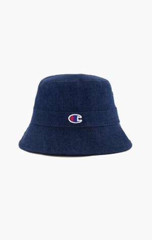 Champion C Logo Patch Bucket Hat Hatte Herre Turkis Blå | 6597-RJLME