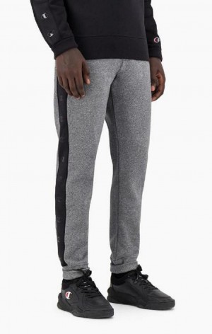 Champion C Logo Tape Fleece Joggers Joggingbukser Herre Mørkegrå | 5173-JEYND