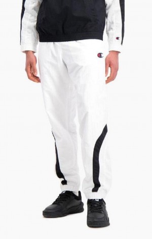 Champion Colour Block Track Pants Joggingbukser Herre Hvide | 2859-RNBWM