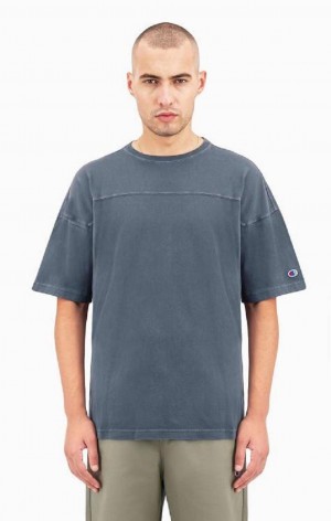 Champion Drop Shoulder T-Shirt T Shirts Herre Mørketurkis | 1625-VCAYX