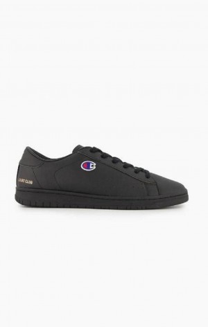 Champion Embossed Script Logo Trainers Sportssko Herre Sort | 4298-CEUXK