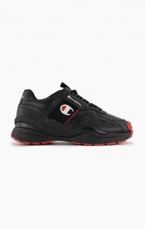 Champion Honor Læder Trainers Sportssko Herre Sort | 3485-KSDJG