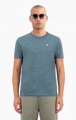 Champion Jaspé Crew Neck T-Shirt T Shirts Herre Turkis | 2546-BCPDE