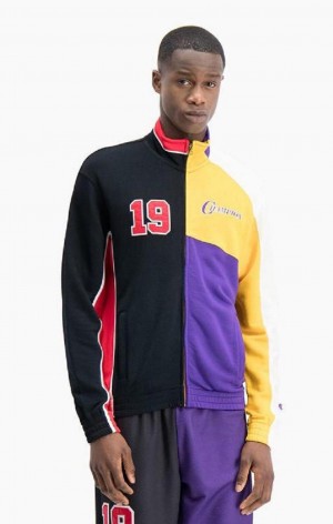 Champion NBMIX Patchwork 'Champion 19' Basketball Jacket Jakker Herre Sort | 8597-TPWIL