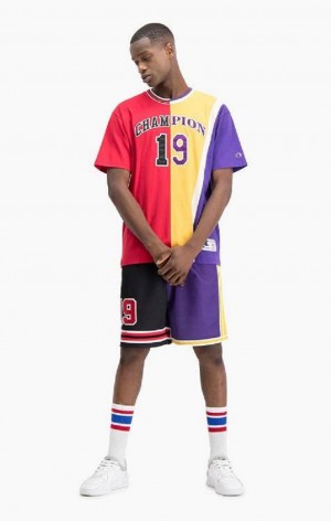 Champion NBMIX Patchwork 'Champion 19' Basketball T Shirts Herre Rød | 1604-LSVXD