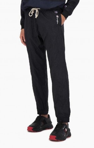 Champion Panel Detail Cuffed Track Pants Joggingbukser Dame Sort | 1243-HYAJU