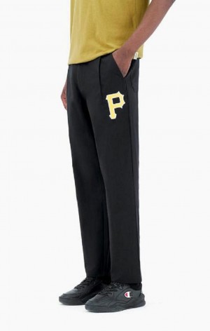 Champion Pittsburgh MLB Lige Hem Woven Trousers Joggingbukser Herre Sort | 0294-YRJSI