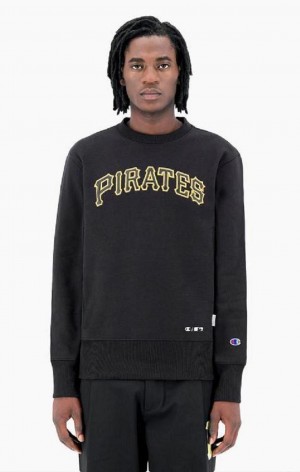 Champion Pittsburgh MLB Reverse Weave Sweatshirt Sweatshirts Herre Sort | 7239-GEKPL