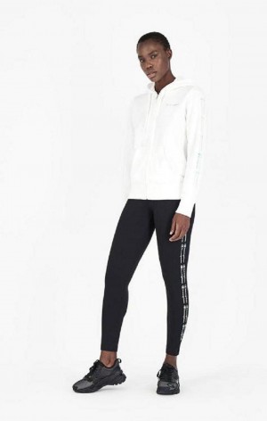 Champion Rainbow Script Logo Print Leggings Joggingbukser Dame Sort | 2379-DQFWB