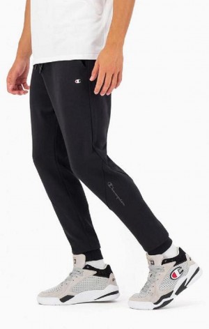 Champion Reflective Logo Joggers Joggingbukser Herre Sort | 2160-ODIKY