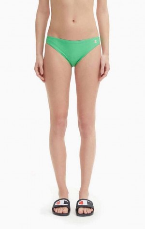 Champion Reversible 'C' Logo Patch Bikini Bottoms Badetøj Dame Grøn | 4816-ZEDGW