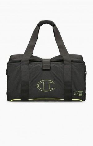 Champion Roll Top Neon Outline C Logo Duffle Bag Tasker Herre Sort | 6924-ENKAR