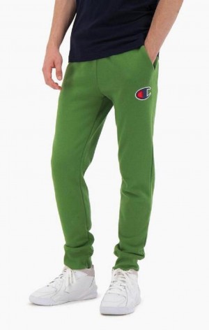 Champion Ruskind C Bomulds Terry Cuffed Joggers Joggingbukser Herre Grøn | 3461-GDIJL