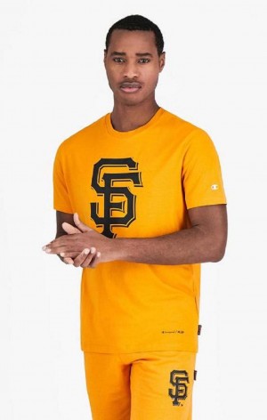 Champion San Francisco MLB T-Shirt T Shirts Herre Orange | 2857-AKODE