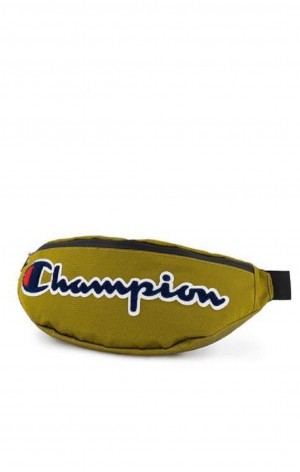 Champion Script Logo Faux Læder Belt Bag Tasker Dame Guld | 4530-ZMHAC