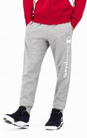 Champion Script Logo Fleece Joggers Joggingbukser Herre Mørkegrå | 6543-IXTEP