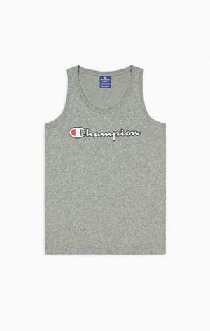 Champion Script Logo Tank Top T Shirts Dame Mørkegrå | 7258-LUIVR