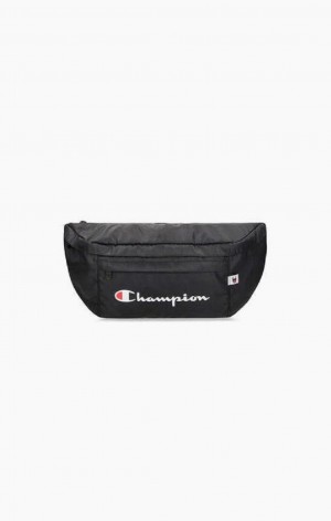 Champion Script Logo Zip Belt Bag Tasker Herre Sort | 1024-YTZCR