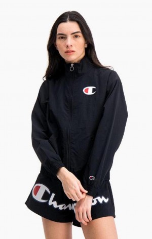 Champion Strand Repellent Zip-Through Track Jacket Jakker Dame Sort | 6731-AGHTM