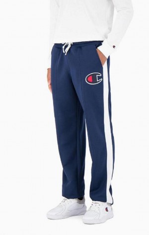 Champion Stripe Leg Basketball Track Pants Joggingbukser Herre Blå | 0384-KNXMV