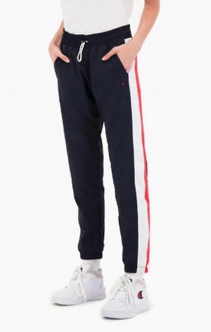 Champion Two Tone Stripe Seam Track Pants Joggingbukser Dame Mørketurkis | 3205-ROJWI