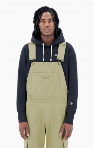 Champion Woven Utility Dungarees Pants Joggingbukser Herre Beige | 3287-GXQFB