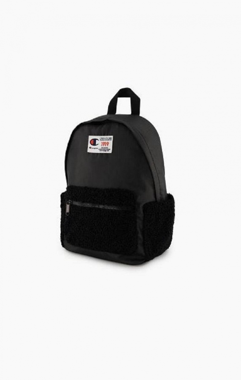 Champion 1919 Logo Teddy Backpack Tasker Dame Sort | 5619-ZPLQV