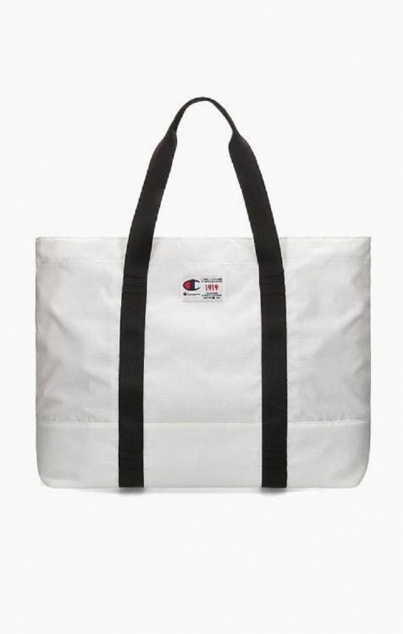 Champion 1919 Script Logo Tote Bag Tasker Dame Hvide | 4057-UIMQJ