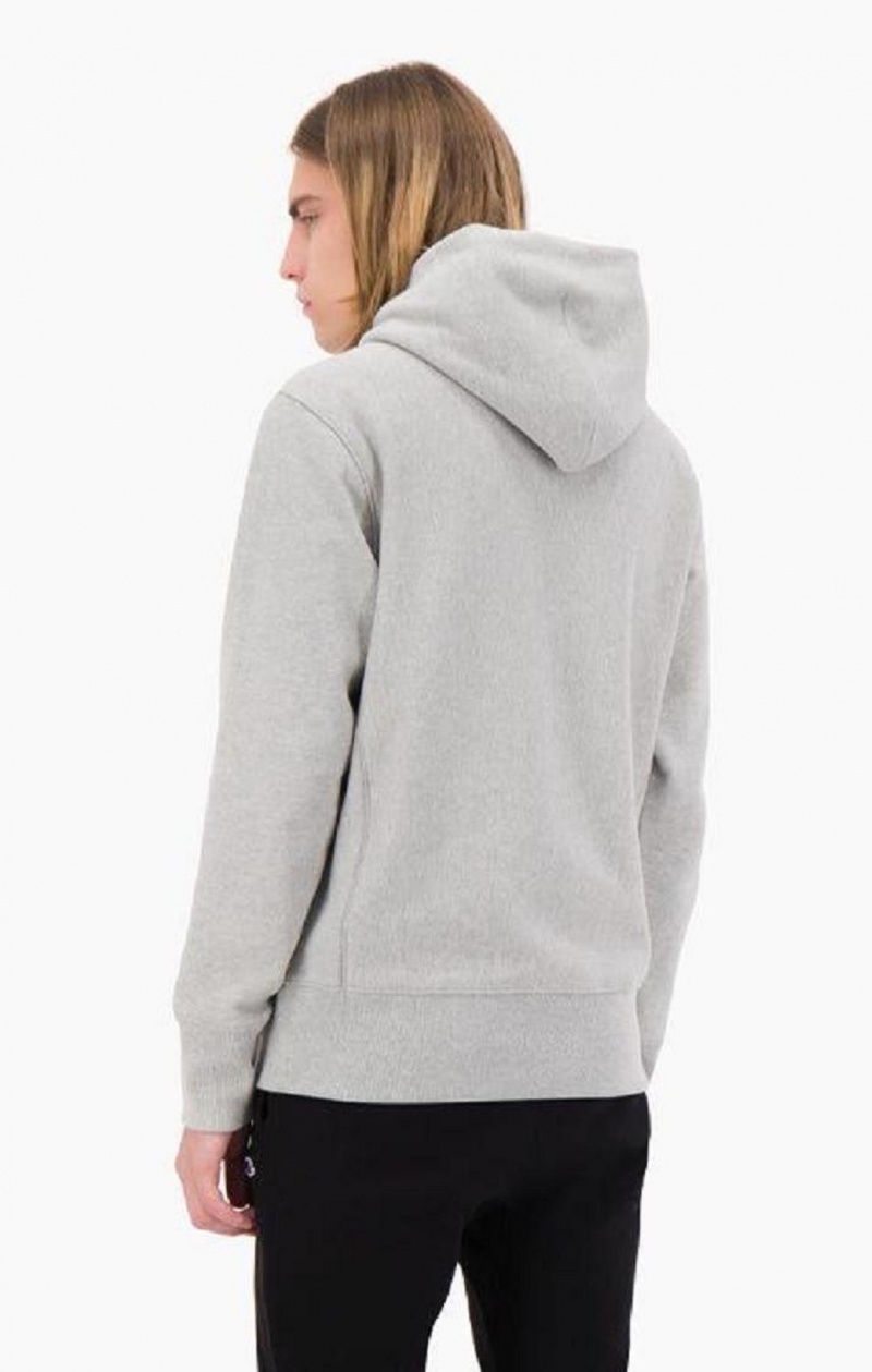 Champion Archive Centenary Print Reverse Weave Hoodie Hættetrøje Herre Lysegrå | 7830-GRKTW