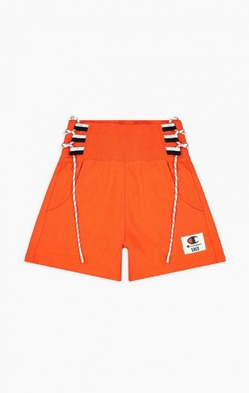 Champion Blonder Up Side Sweat Shorts Shorts Dame Orange | 0258-GKNMI