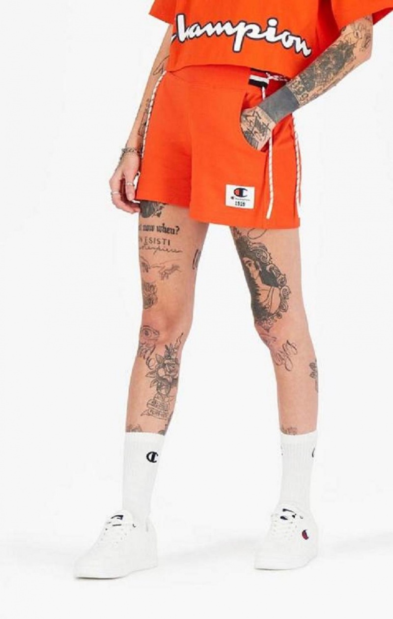 Champion Blonder Up Side Sweat Shorts Shorts Dame Orange | 0258-GKNMI