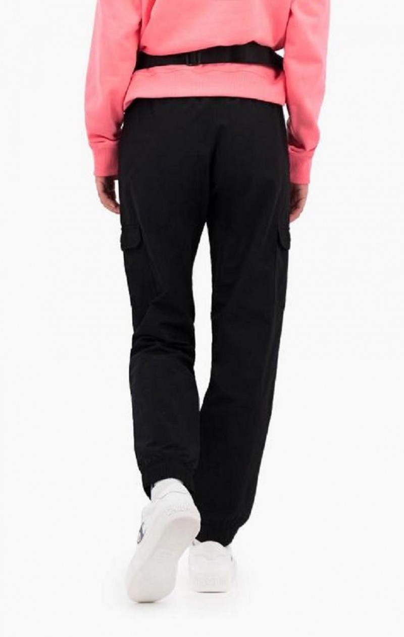 Champion C Logo Cargo Trousers Joggingbukser Dame Sort | 9260-SZTNH