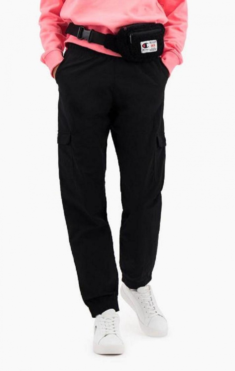 Champion C Logo Cargo Trousers Joggingbukser Dame Sort | 9260-SZTNH