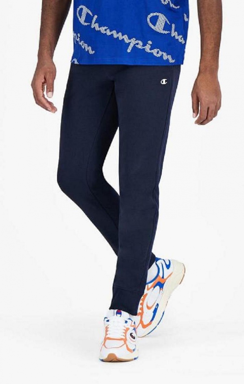 Champion C Logo Detail Cuffed Joggers Joggingbukser Herre Mørkeblå | 7928-IMJPN