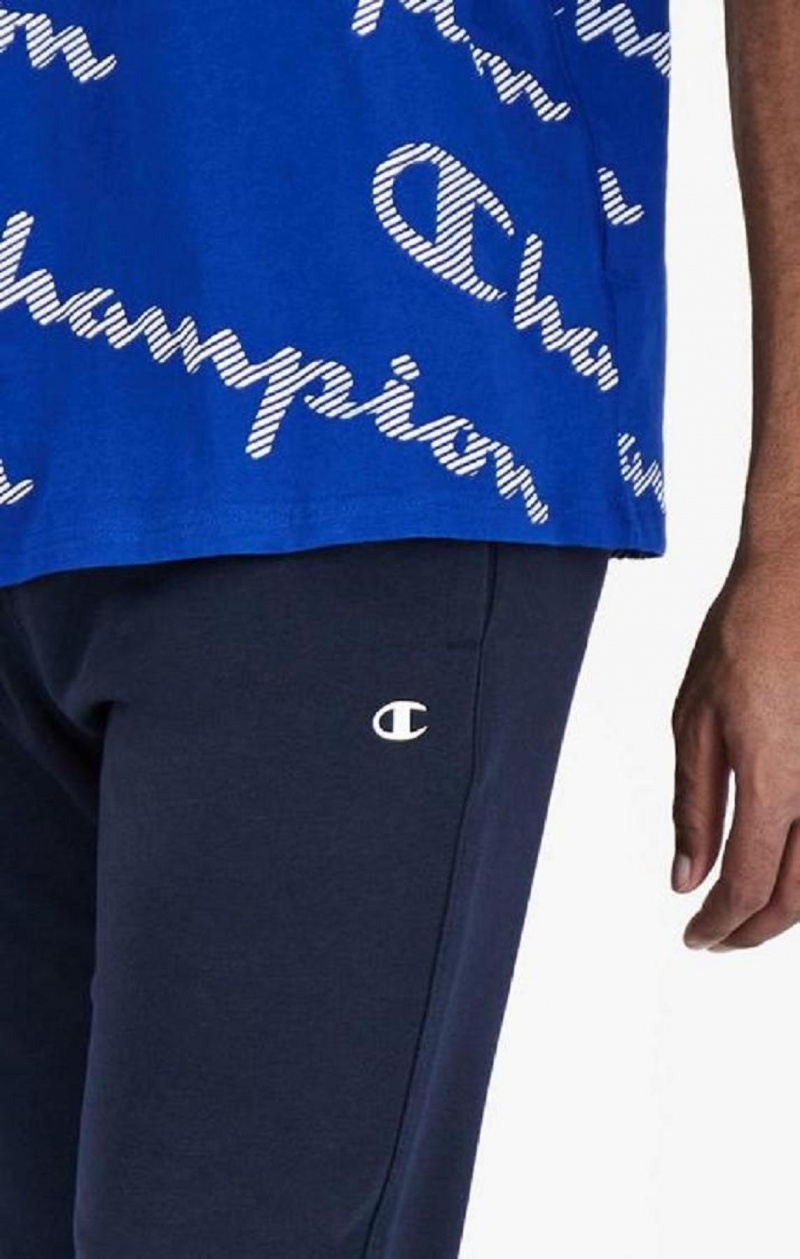 Champion C Logo Detail Cuffed Joggers Joggingbukser Herre Mørkeblå | 7928-IMJPN