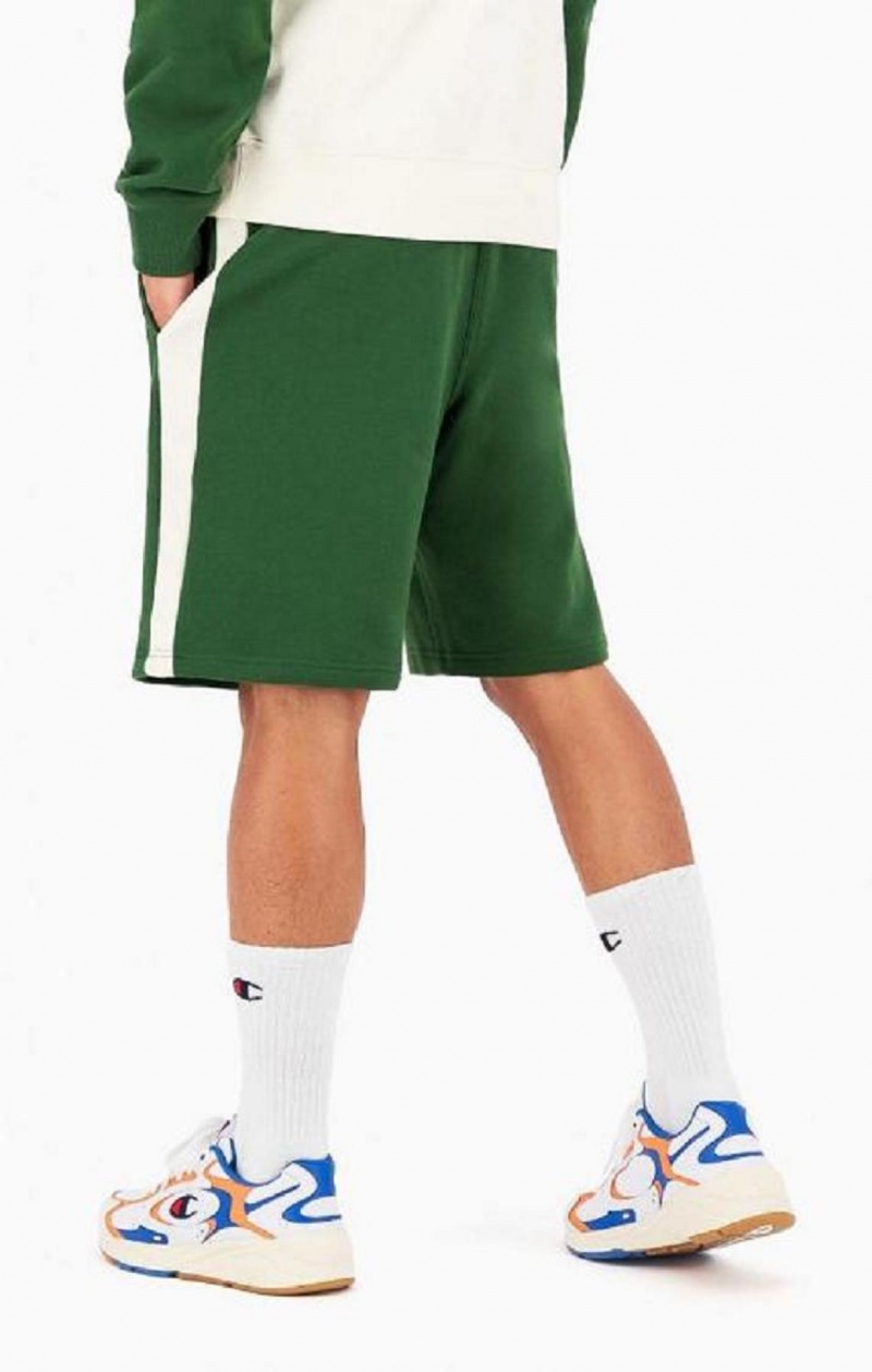 Champion C Logo Fleece Bermuda Shorts Shorts Herre Lysegrøn | 1304-IYVXE