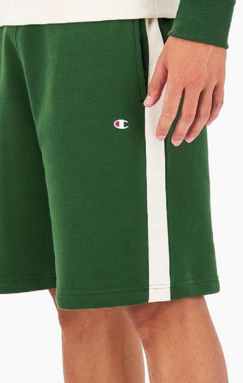 Champion C Logo Fleece Bermuda Shorts Shorts Herre Lysegrøn | 1304-IYVXE