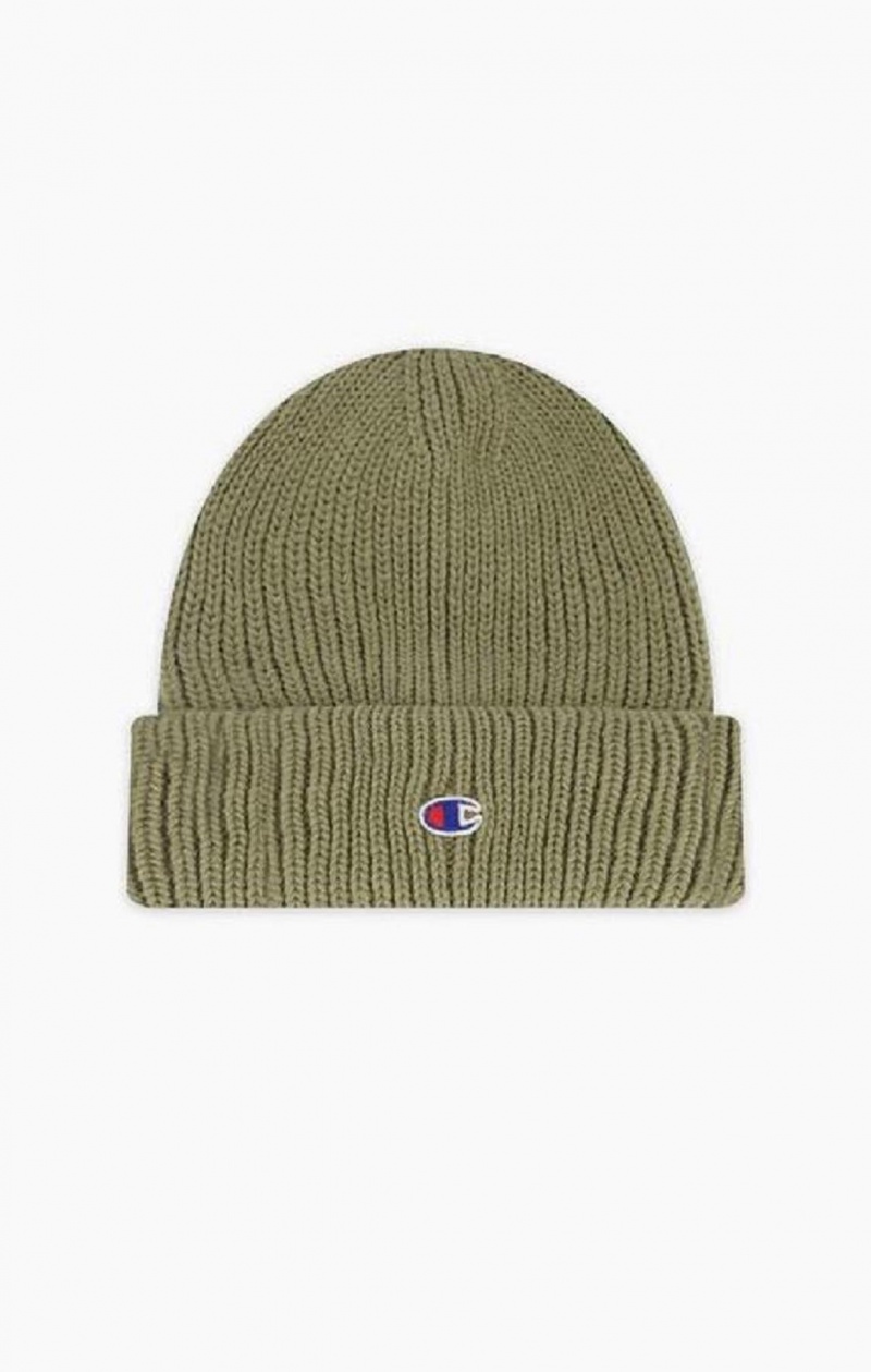 Champion C Logo Patch Beanie Hat Hatte Herre Beige | 0218-GSDVB