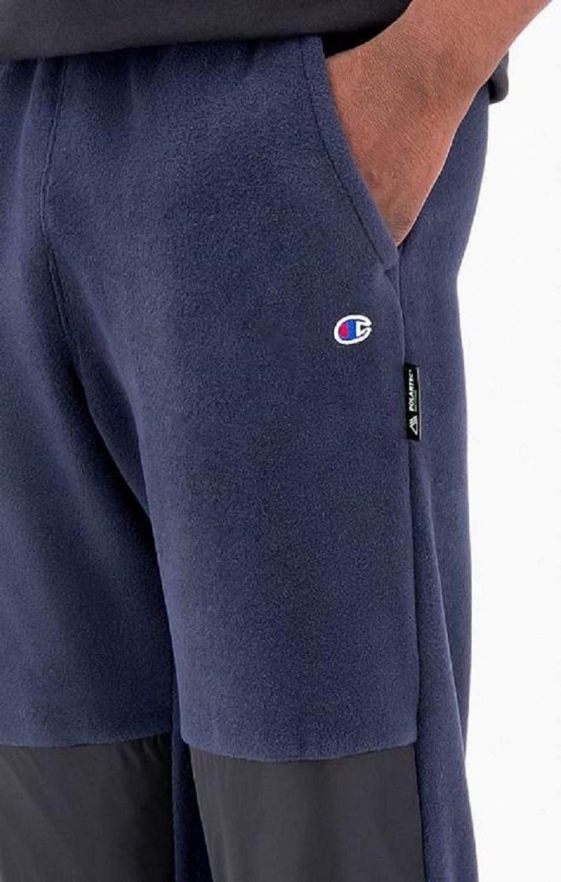 Champion C Logo Polartech Recycled Velour Track Pants Joggingbukser Herre Mørkeblå | 5892-RIEAF