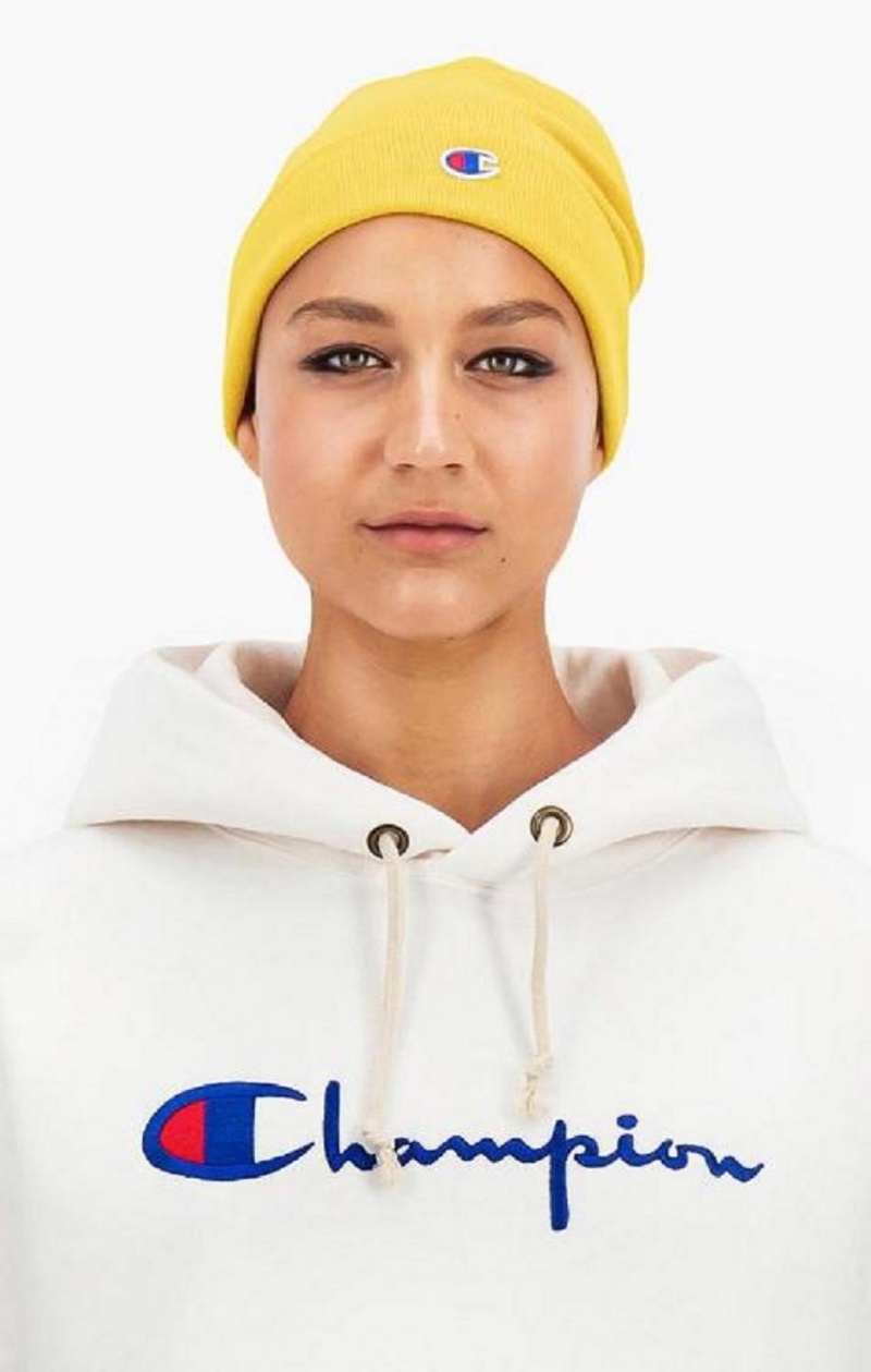 Champion C Logo Recycled Yarn Beanie Hat Hatte Herre Guld | 8591-WDMTI