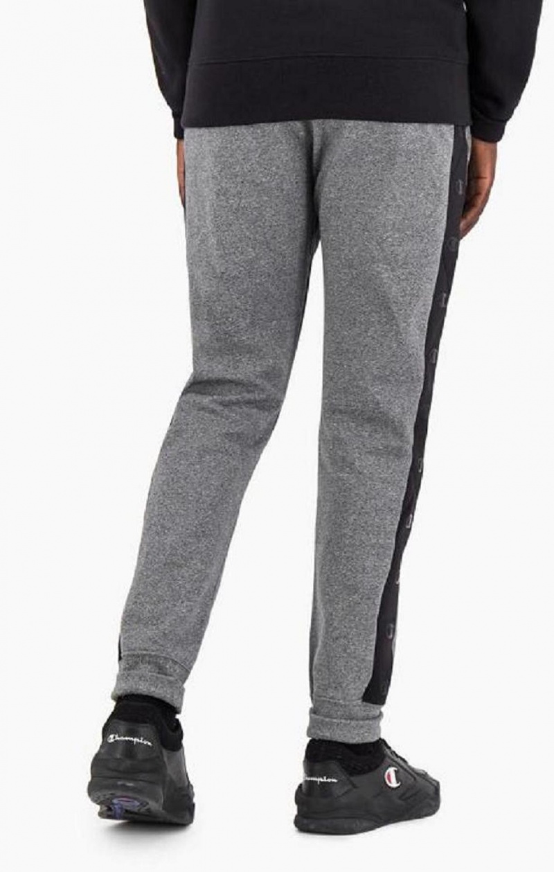 Champion C Logo Tape Fleece Joggers Joggingbukser Herre Mørkegrå | 5173-JEYND