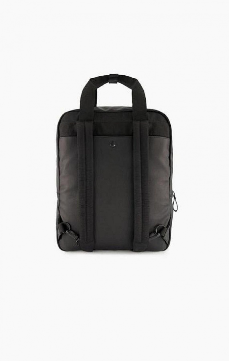 Champion C Logo Veganske Læder Backpack Tasker Herre Sort | 2538-SJEYF