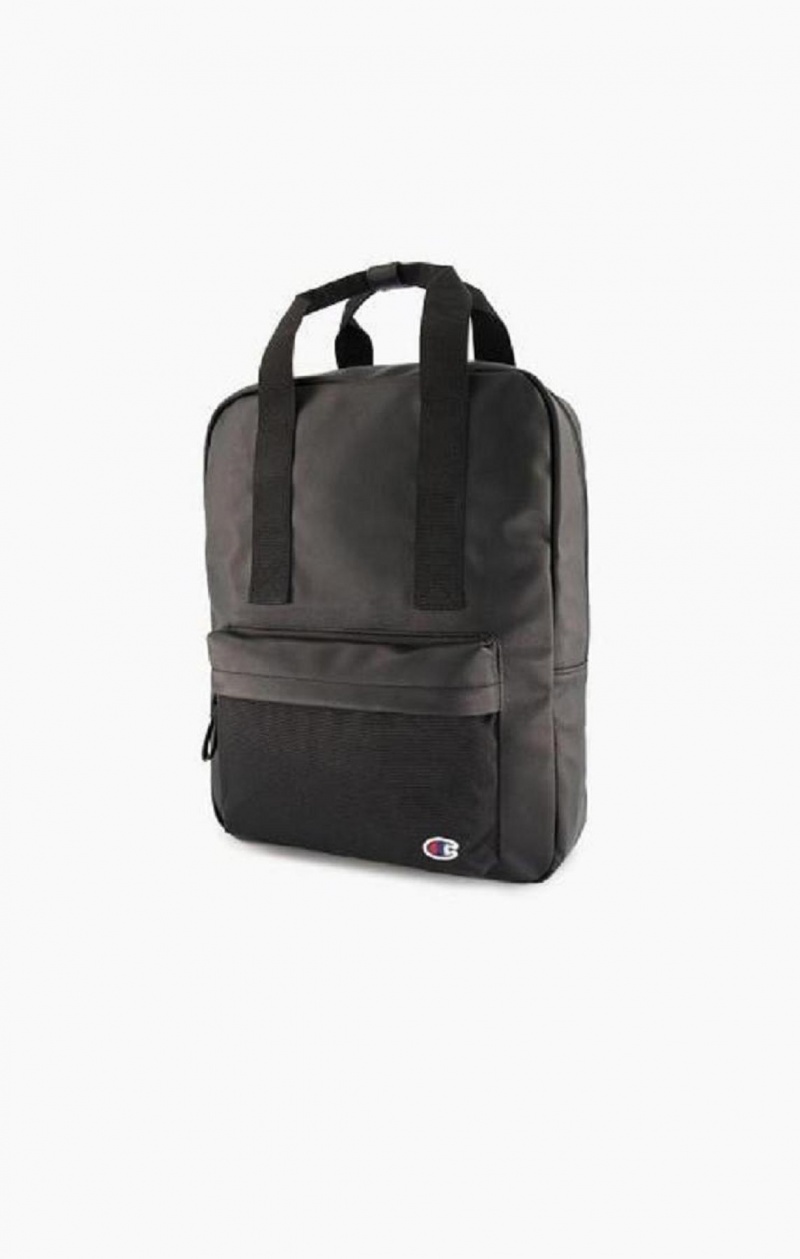 Champion C Logo Veganske Læder Backpack Tasker Herre Sort | 2538-SJEYF