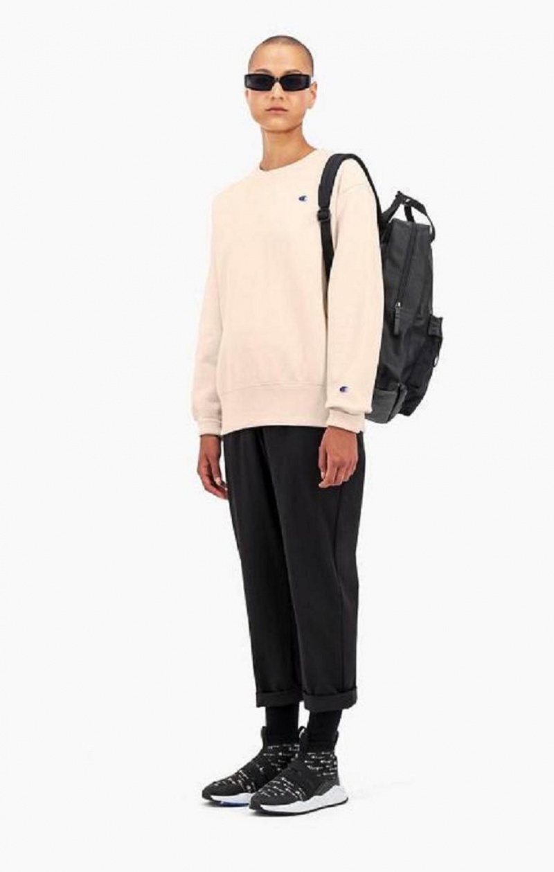 Champion C Logo Veganske Læder Backpack Tasker Herre Sort | 2538-SJEYF