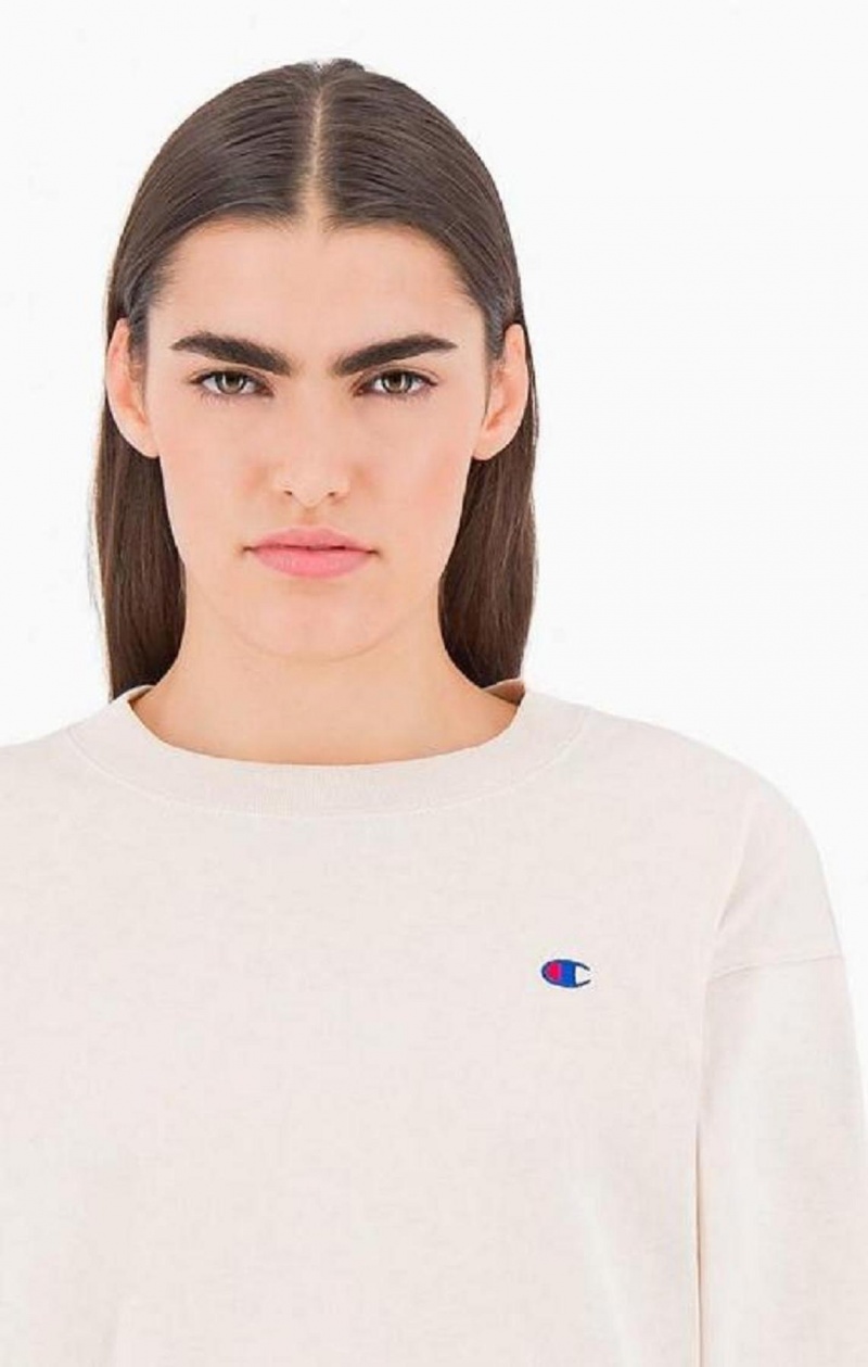 Champion C Long Sleeve Jersey Top T Shirts Dame Gul | 8046-NUHML