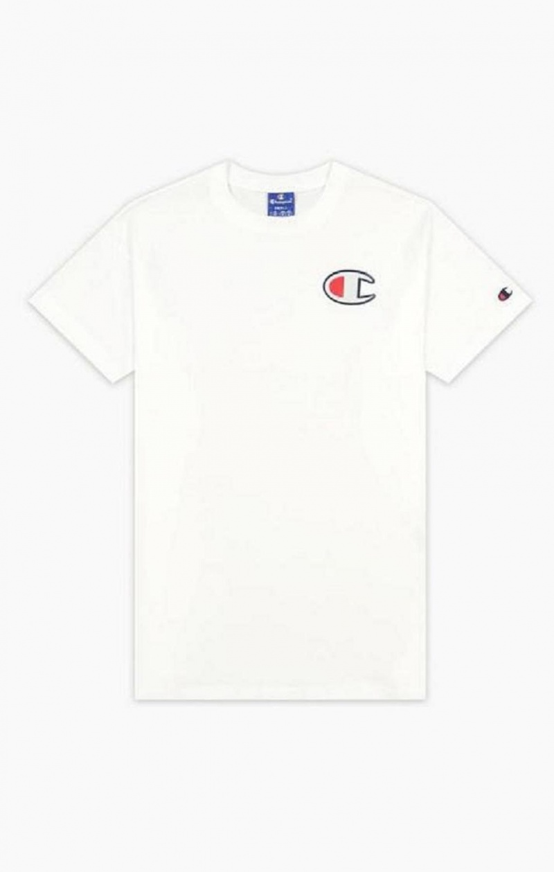 Champion C Patch Maxi T-Shirt T Shirts Dame Hvide | 0561-TESLK