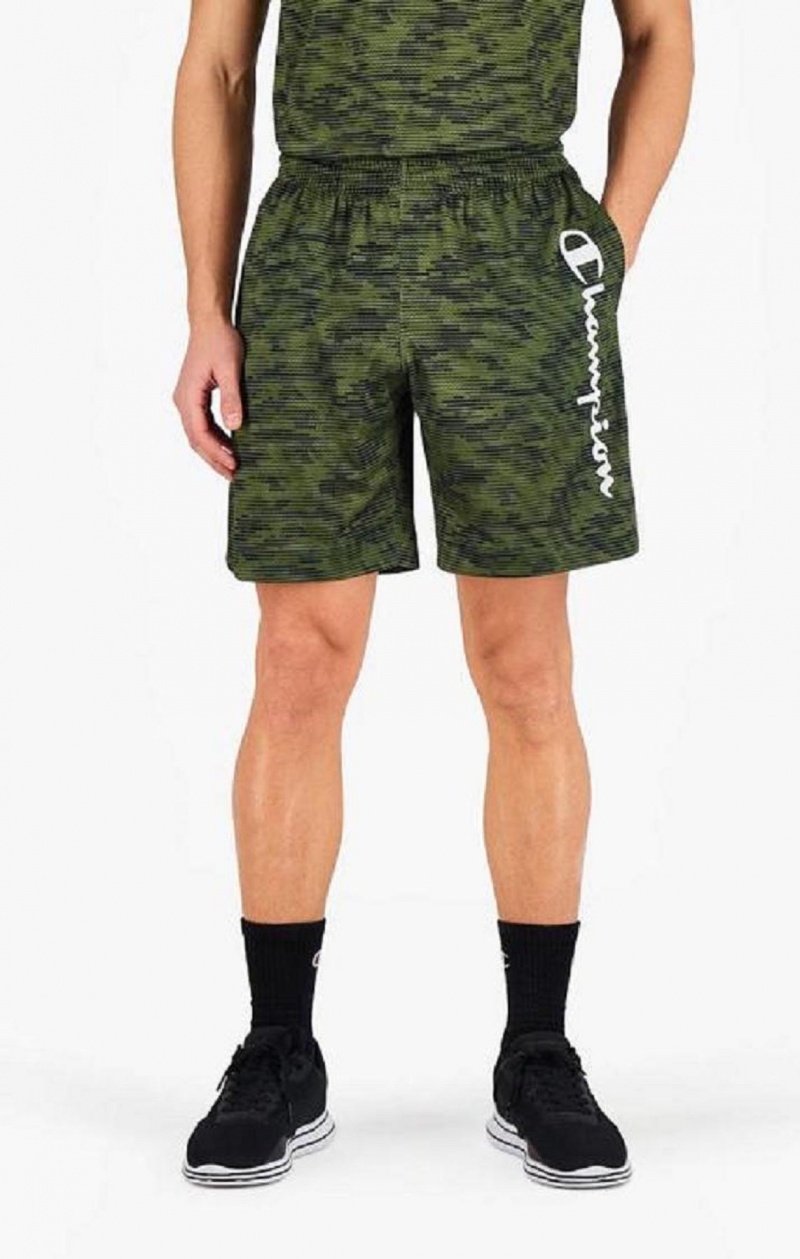 Champion Camo Quick Dry Trænings Shorts Shorts Herre Grøn | 6905-TBHOY