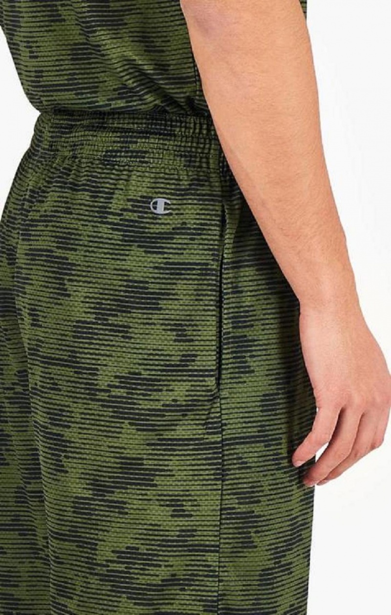 Champion Camo Quick Dry Trænings Shorts Shorts Herre Grøn | 6905-TBHOY